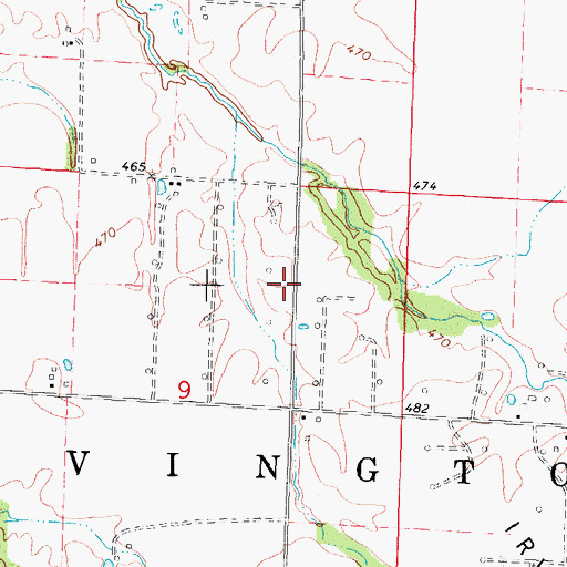 Topographic Map of Bend School (historical), IL