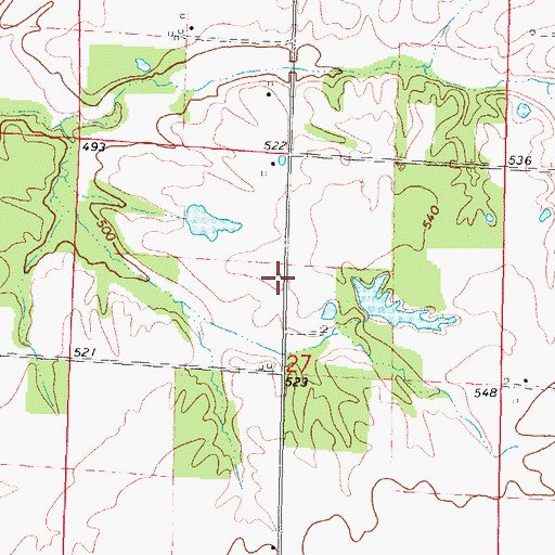 Topographic Map of Grand Point School (historical), IL