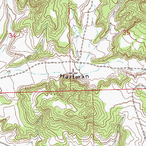 Topographic Map of Marshall Draw, CO