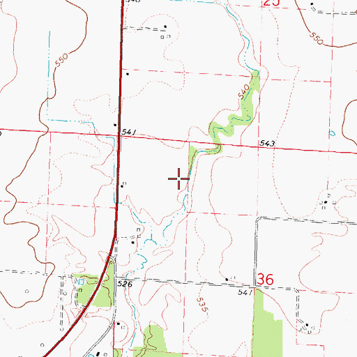 Topographic Map of Johnson School (historical), IL