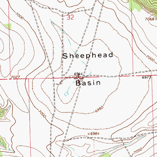 Topographic Map of Sheephead Basin, CO