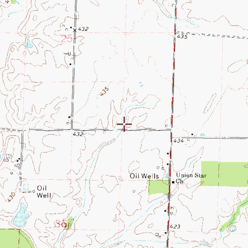Topographic Map of Anderson School (historical), IL
