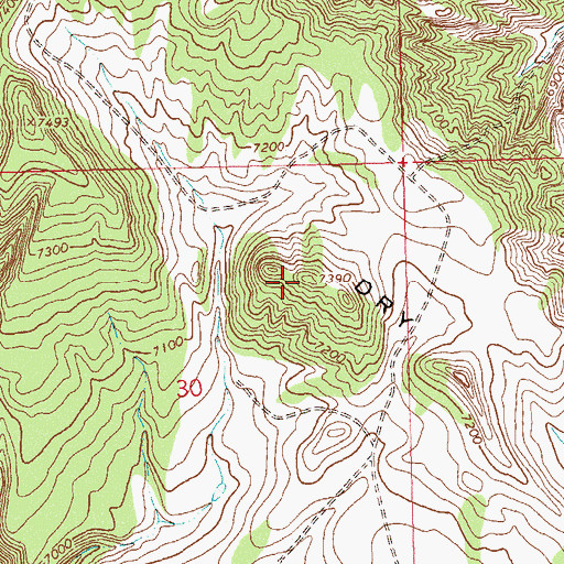 Topographic Map of Dry Mountain, CO