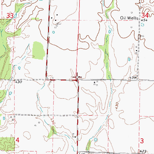 Topographic Map of Ellis School (historical), IL