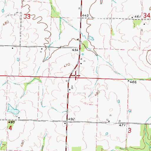 Topographic Map of Grove School (historical), IL