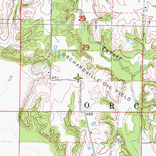 Topographic Map of New Hartford School (historical), IL