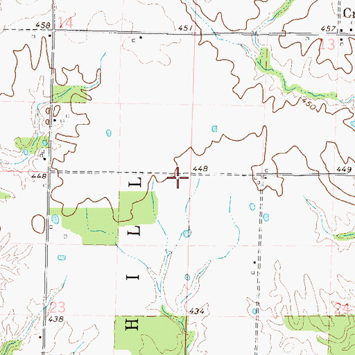 Topographic Map of Pleasant Valley School (historical), IL