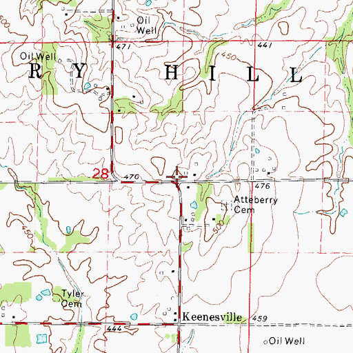 Topographic Map of South Lilly School (historical), IL