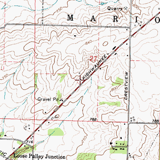 Topographic Map of Stillman School (historical), IL