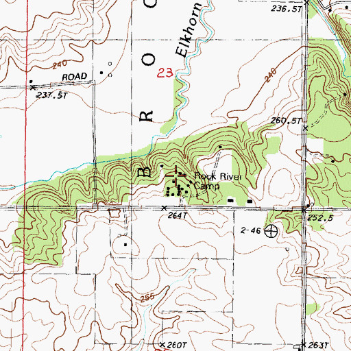 Topographic Map of Rock River Camp, IL