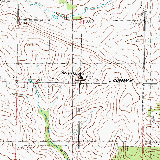 Topographic Map of North Grove Church, IL