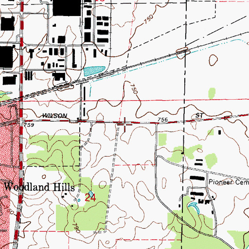 Topographic Map of Buelter School (historical), IL