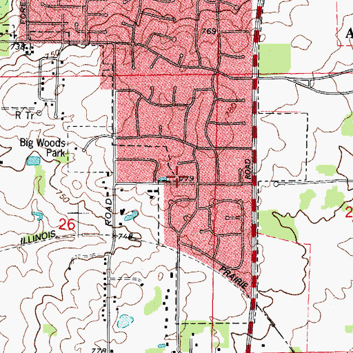 Topographic Map of Wagner School (historical), IL