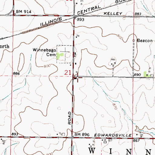 Topographic Map of Maple Corners School (historical), IL
