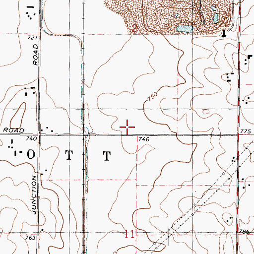 Topographic Map of Scott School (historical), IL