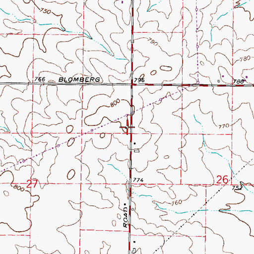 Topographic Map of Center School (historical), IL