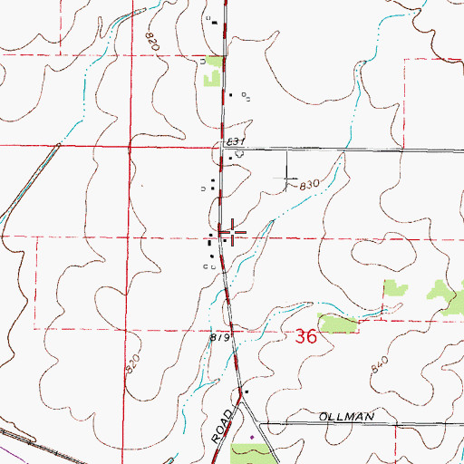 Topographic Map of Shannon School (historical), IL