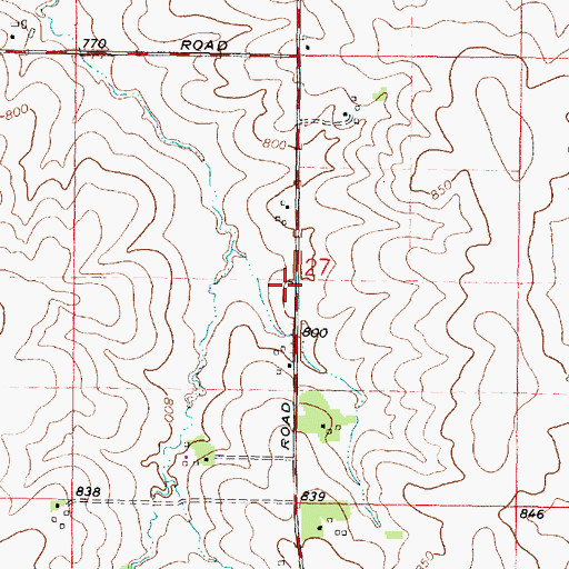 Topographic Map of Slagle School (historical), IL
