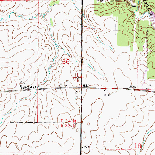 Topographic Map of Meridian School (historical), IL