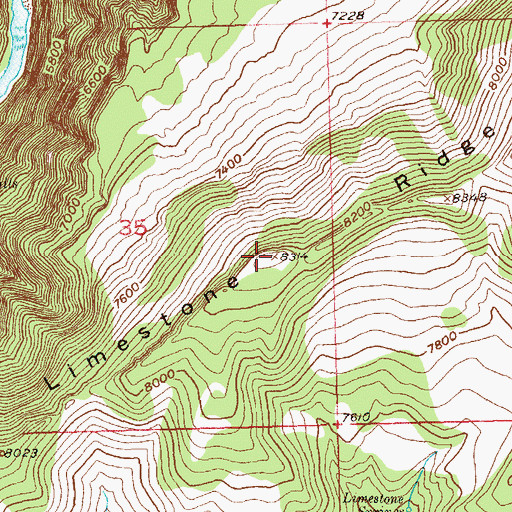 Topographic Map of Limestone Ridge, CO
