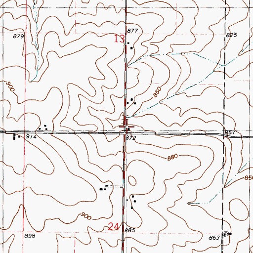 Topographic Map of Luda School (historical), IL