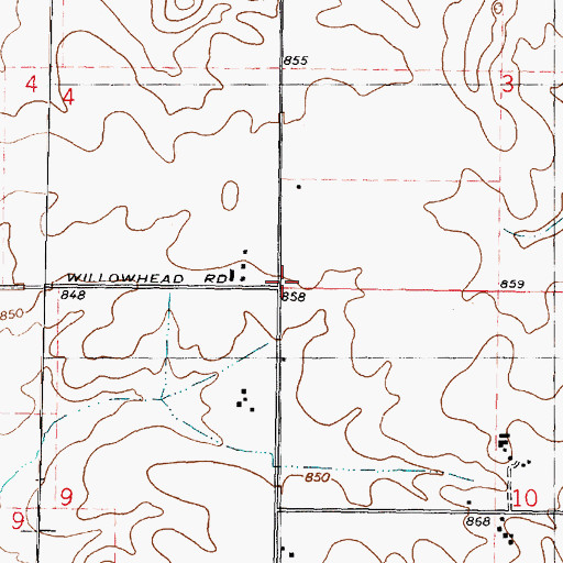 Topographic Map of Willowhead School (historical), IL