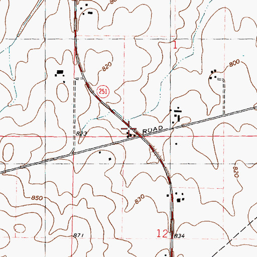 Topographic Map of Phelps School (historical), IL