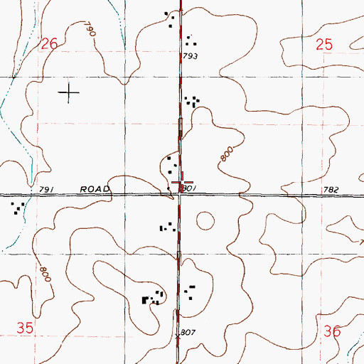 Topographic Map of Beacon School (historical), IL