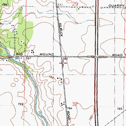 Topographic Map of Warren School (historical), IL