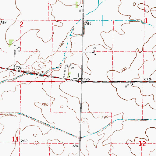 Topographic Map of Greenway School (historical), IL