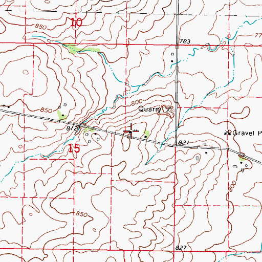 Topographic Map of Crill School (historical), IL