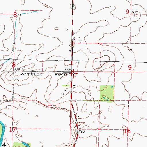 Topographic Map of Gunn School (historical), IL