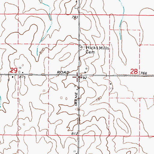 Topographic Map of Cronktown School (historical), IL