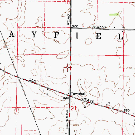 Topographic Map of Center School (historical), IL