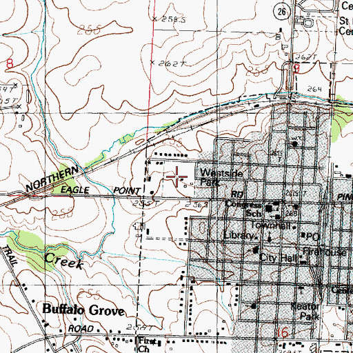 Topographic Map of Westside Park, IL