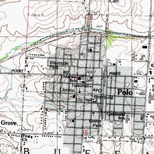 Topographic Map of Congress School, IL