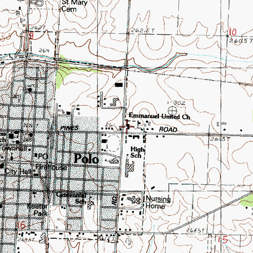 Topographic Map of Emmanuel United Methodist Church, IL