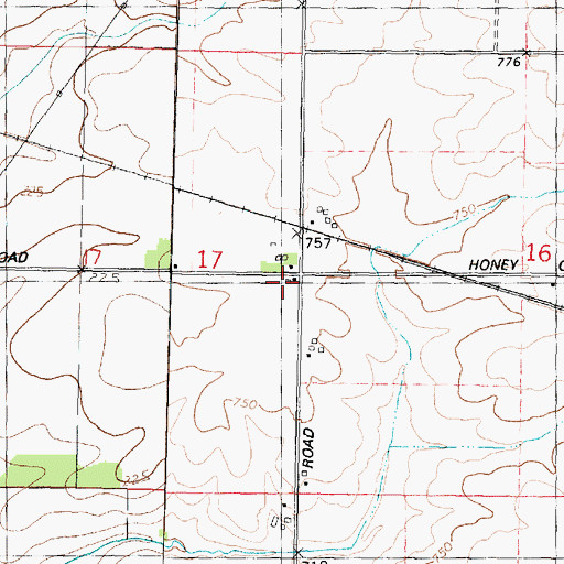 Topographic Map of Cyclone School (historical), IL