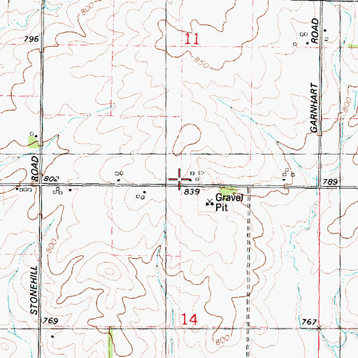 Topographic Map of Stonehill School (historical), IL