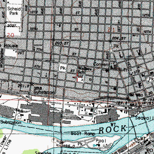 Topographic Map of Wallace Educational Center, IL