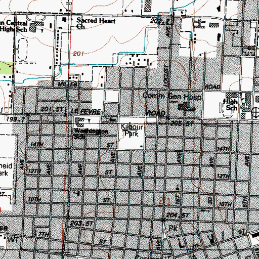Topographic Map of Kilgour Park, IL