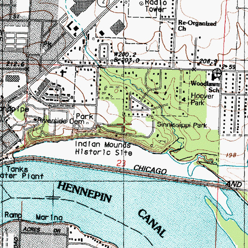 Topographic Map of Sinnissippi Park, IL