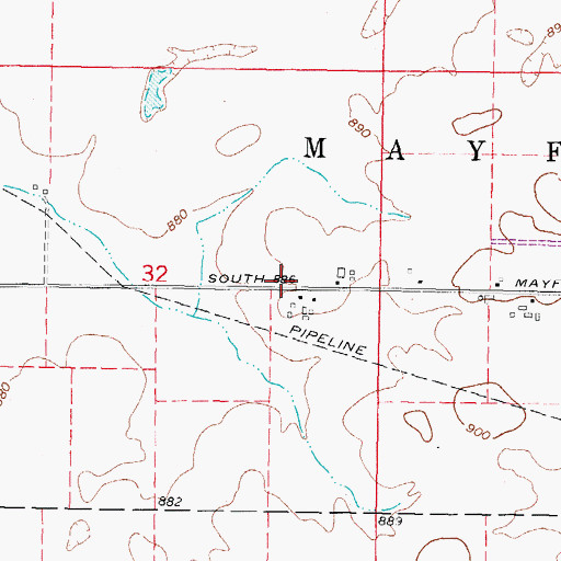 Topographic Map of Alms School (historical), IL