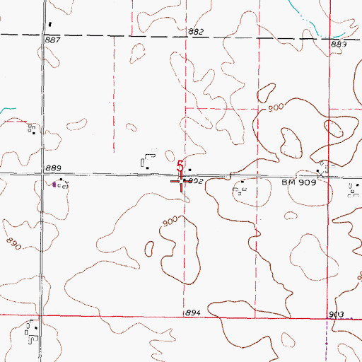 Topographic Map of Latimer School (historical), IL
