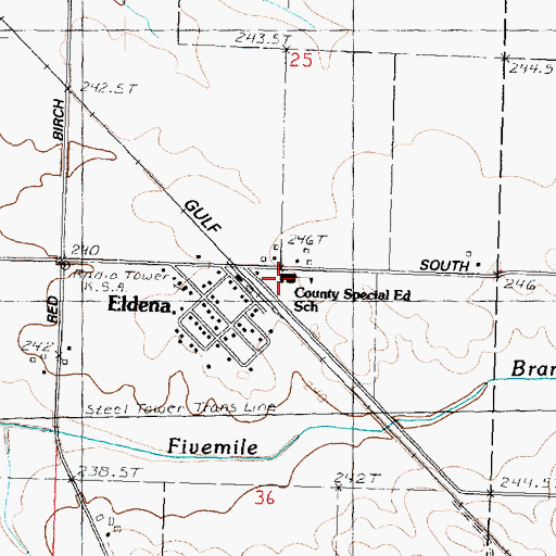 Topographic Map of Lee County Special Education School, IL