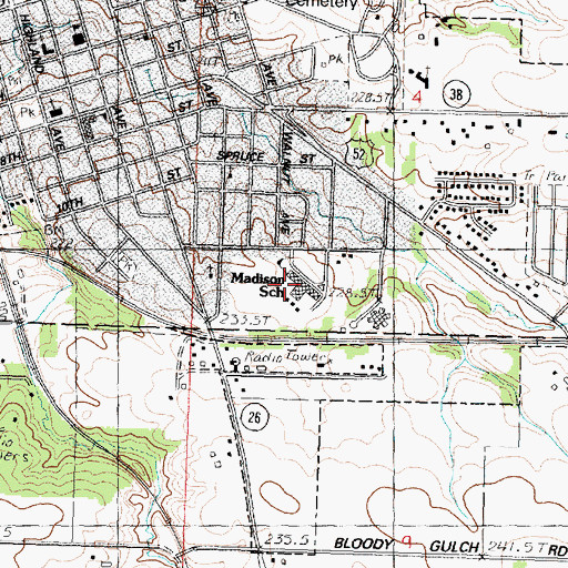 Topographic Map of Ronald W Reagan Middle School, IL