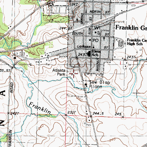 Topographic Map of Atlasta Park, IL