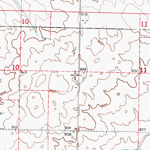 Topographic Map of Thorpe School (historical), IL
