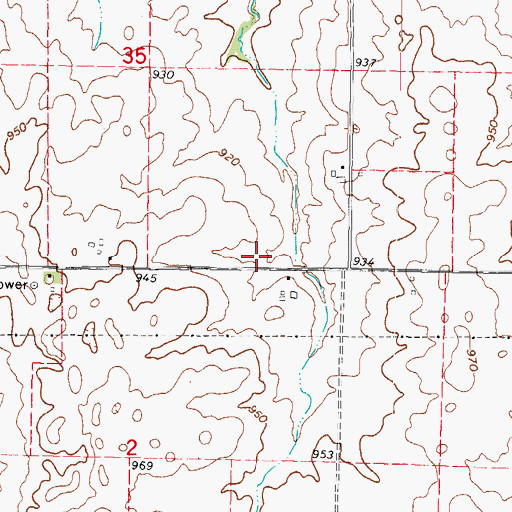 Topographic Map of Prestegard School (historical), IL