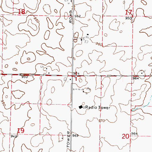 Topographic Map of Berg School (historical), IL